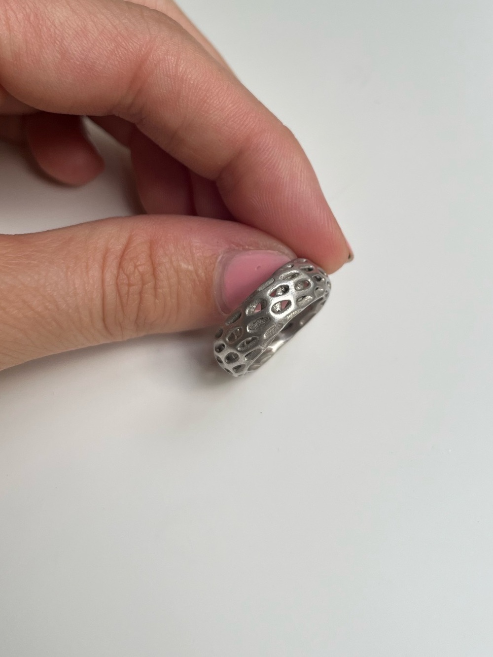 Textured Silver Dome Ring